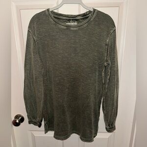 NWOT We The Free Olive Green Long Sleeve Shirt XS Oversized fit